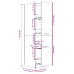 ZNTS Apothecary Cabinet Brown Oak 30x42.5x150 cm Engineered Wood 815203