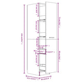 ZNTS Apothecary Cabinet Brown Oak 30x42.5x150 cm Engineered Wood 815203