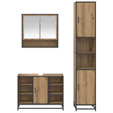 Bathroom Furniture Set 3 pcs Artisan Oak Engineered Wood 3402481