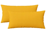 Cushion with Pillow HEERLEN 2 pcs Light Yellow Fabric 927695