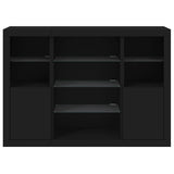 Sideboards with LED Lights 3 pcs Black Engineered Wood 3209129