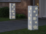 Solar LED Pathway Light 2 pcs White Cold Rolled Steel 879745