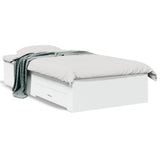 Bed Frame with Drawers without Mattress White 100x200 cm 3280419