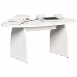 Coffee Table White 80 x 40 x 35 cm Solid Pine Wood 873533
