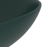 Bathroom Sink Ceramic Dark Green Round 146981