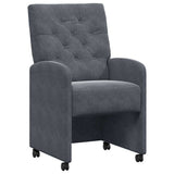 Dining Chairs with Wheels 2 pcs Dark grey 58 x 67 x 97 cm 42017867