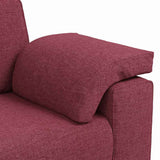 Sofa Wine Red 219 x 77 x 82 cm Fabric 4105240