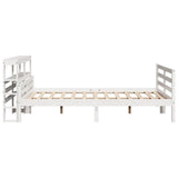 Bed Frame with Headboard without Mattress White 150x200 cm King Size 3305946