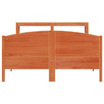 Bed Frame without Mattress Wax Brown 140x200 cm Solid Wood Pine 3306227