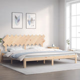 Bed Frame without Mattress 200x200 cm Solid Wood Pine 3193746