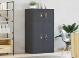 Storage Cabinet 2 pcs Anthracite 60 x 40 x 145 cm Steel 3438695