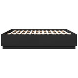 Bed Frame with LED without Mattress Black 180x200 cm Super King 3209591