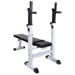 ZNTS Workout Bench with Weight Rack, Barbell and Dumbbell Set 60.5kg 275361