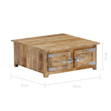 Coffee Table 70x70x30 cm Solid Mango Wood 247693