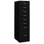 ZNTS Mobile File Cabinet Black 28x41x109 cm Metal 335922