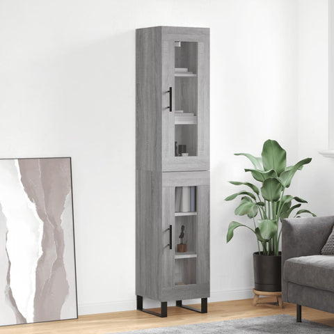 Highboard Grey Sonoma 34.5x34x180 cm Engineered Wood 3199455