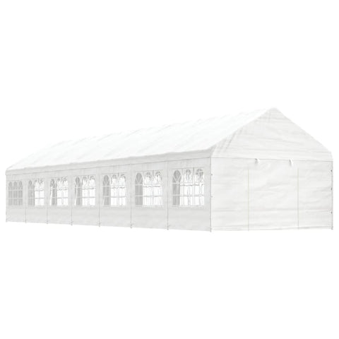 Gazebo with Roof White 15.61x4.08x3.22 m Polyethylene 3155491