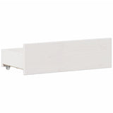 Bed Frame without Mattress with Headboard White 150x200 cm King Size Solid Wood Pine 3308763