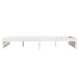 Bed Frame without Mattress White Solid Wood 120x200 cm 814945