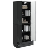Cabinet Set 2 pcs Black Engineered Wood 3416773