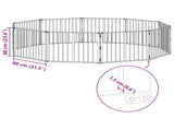 Dog Gate 10 pcs Black 80 x 60 cm Galvanised Steel 892013