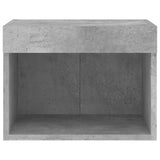 Bedside Cabinets with LED Lights Wall-mounted 2 pcs Concrete Grey 837120