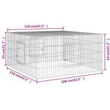 Rabbit Cage 110x110x55 cm Galvanised Iron 171562