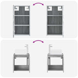 Bathroom Furniture Set 3 pcs Grey Sonoma 33 x 34.5 x 160 cm 3406079
