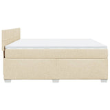Box Spring Bed with Mattress Cream 180x200 cm Fabric 3285972