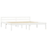 Bed Frame without Mattress White Solid Pine Wood 160x200 cm 283188