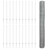 Welded Wire Fence 50 x 1.2 m Hot-Dip Galvanised Steel 3337041
