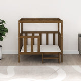 Dog Bed Honey Brown 105.5 x 83.5 x 100 cm Solid Wood Pine 822390