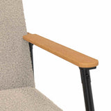 Armchair Light Grey 59 x 75 x 78 cm Curly Wool-like Fabric 42017698
