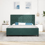 ZNTS Bed Frame in Dark Green, 180x200 cm, Velvet 3344894
