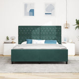 ZNTS Bed Frame in Dark Green, 180x200 cm, Velvet 3344894