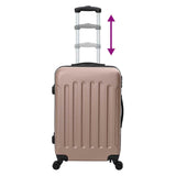 Suitcase with Lock 3 pcs Rose Gold 50 x 31 x 78 cm ABS Plastic 42006241