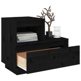 Bedside Cabinets 2 pcs Black 60x34x51 cm Solid Wood Pine 814383