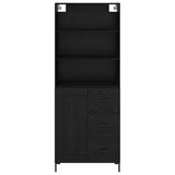 Highboard Black Oak 69.5 x 34 x 180 cm Engineered Wood 3416074