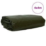 Tarpaulin 650g / m Olive Green 4 x 4 m Canvas with PVC Coating 42017758