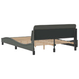 Bed Frame "Dover" Dark Grey 137x190 cm Fabric 373280