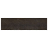 Wall Shelf Dark Brown 200x50x cm Treated Solid Wood Oak 363848