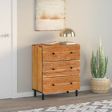 Side Cabinet 60x33x75 cm Solid Wood Acacia 356858
