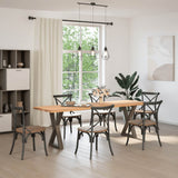 Dining Table Legs 2 pcs Natural Steel 60x cm Steel 4012723