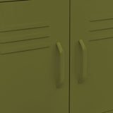336261 Storage Cabinet Olive Green 60x35x56 cm Steel