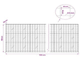 Gabion with 5 mm Wire and 10x10 cm Mesh 700x20x150 cm 3465056