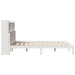 ZNTS Bookcase Bed without Mattress White 160x200 cm Solid Wood Pine 3322346