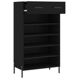 Shoe Cabinet Black 60x35x105 cm Engineered Wood 829621