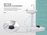 Camping Portable Handwash Sink w/ Towel Holder & Soap Dispenser Rolling Wheels Outdoor Drainage T3398P348688