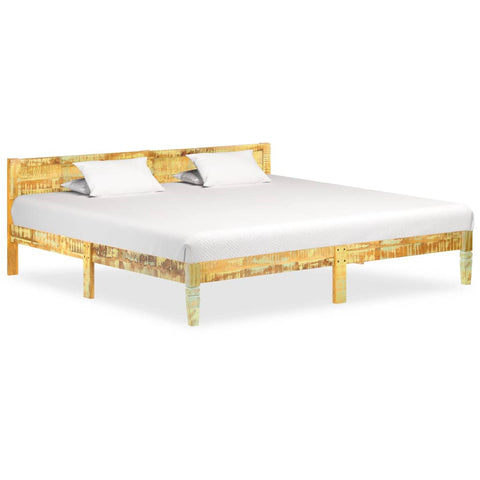 Bed Frame without Mattress Solid Reclaimed Wood 200x200cm 288439
