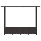 Raised Bed with Trellis and Roof Brown 203 x 40 x 138 cm PP 42032520